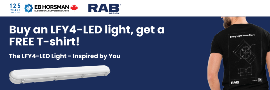 Win with EB Horsman & RAB Design's NEW LFY4-LED fixture!