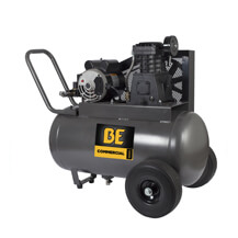 grey air compressor with white background