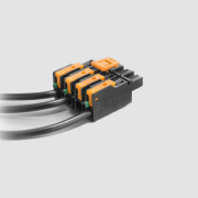 orange and black power connector