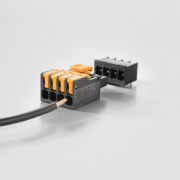 orange and black signal connector